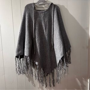 Grey Sweater Poncho
